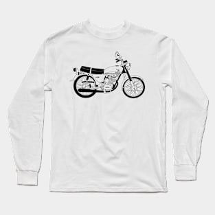 Honda CB100 Black Outline Long Sleeve T-Shirt